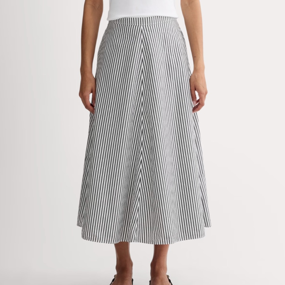 Everlane The Midi Skirt in Ultrasoft Organic Cotton Vacation Resortwear Flowy 16
